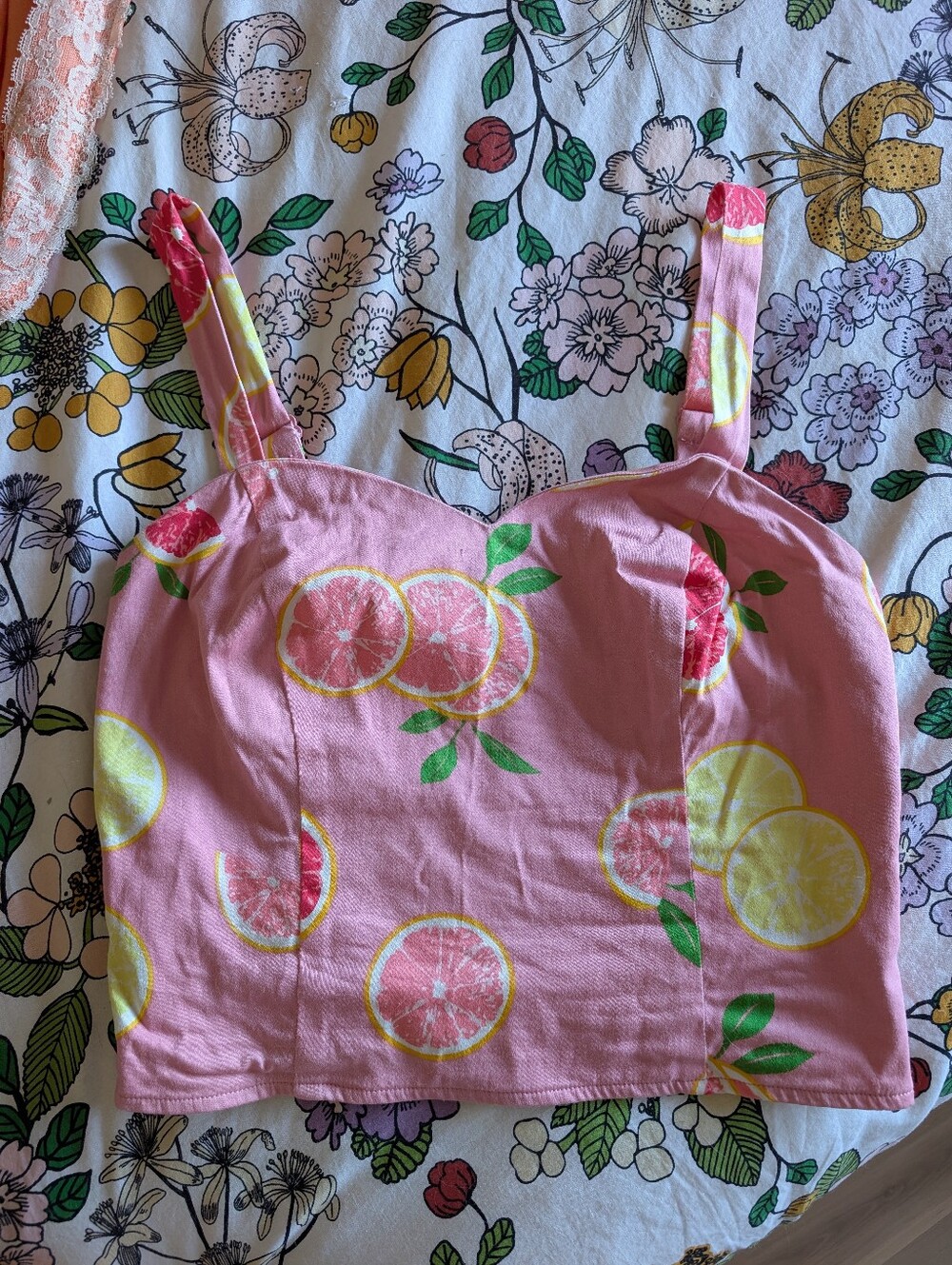 Collectif London Large Strap Top Citrus